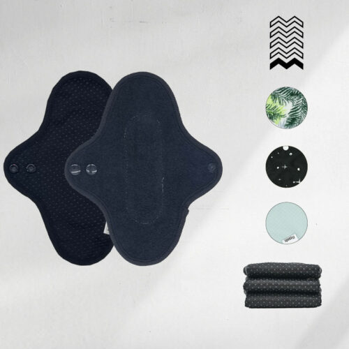 3 protège-slips lavables en coton terry bio (Gamme XS) – Coloris au choix