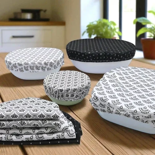 Set de 20 Couvre-plats Zéro Déchet – Charlottes tissu