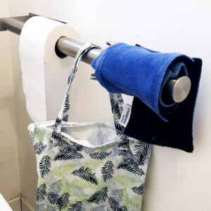 1 Sac de rangement, stockage et lavage papier toilette lavable - P'Bag -  Gris