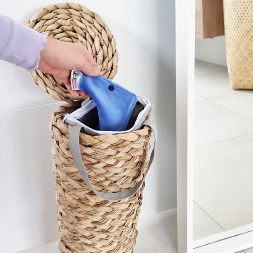 1 Sac de rangement, stockage et lavage papier toilette lavable – P’Bag – Gris