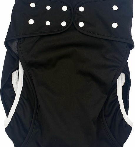 Couche lavable Adolescent – Énurésie, incontinence, fuites nocturnes – noir – S (Tour de taille 69 à 92 cm)