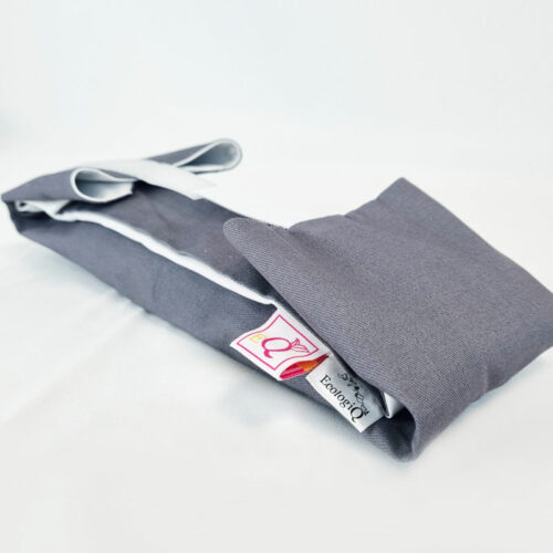 Etui à sandwich lavable en coton enduit – Gris foncé