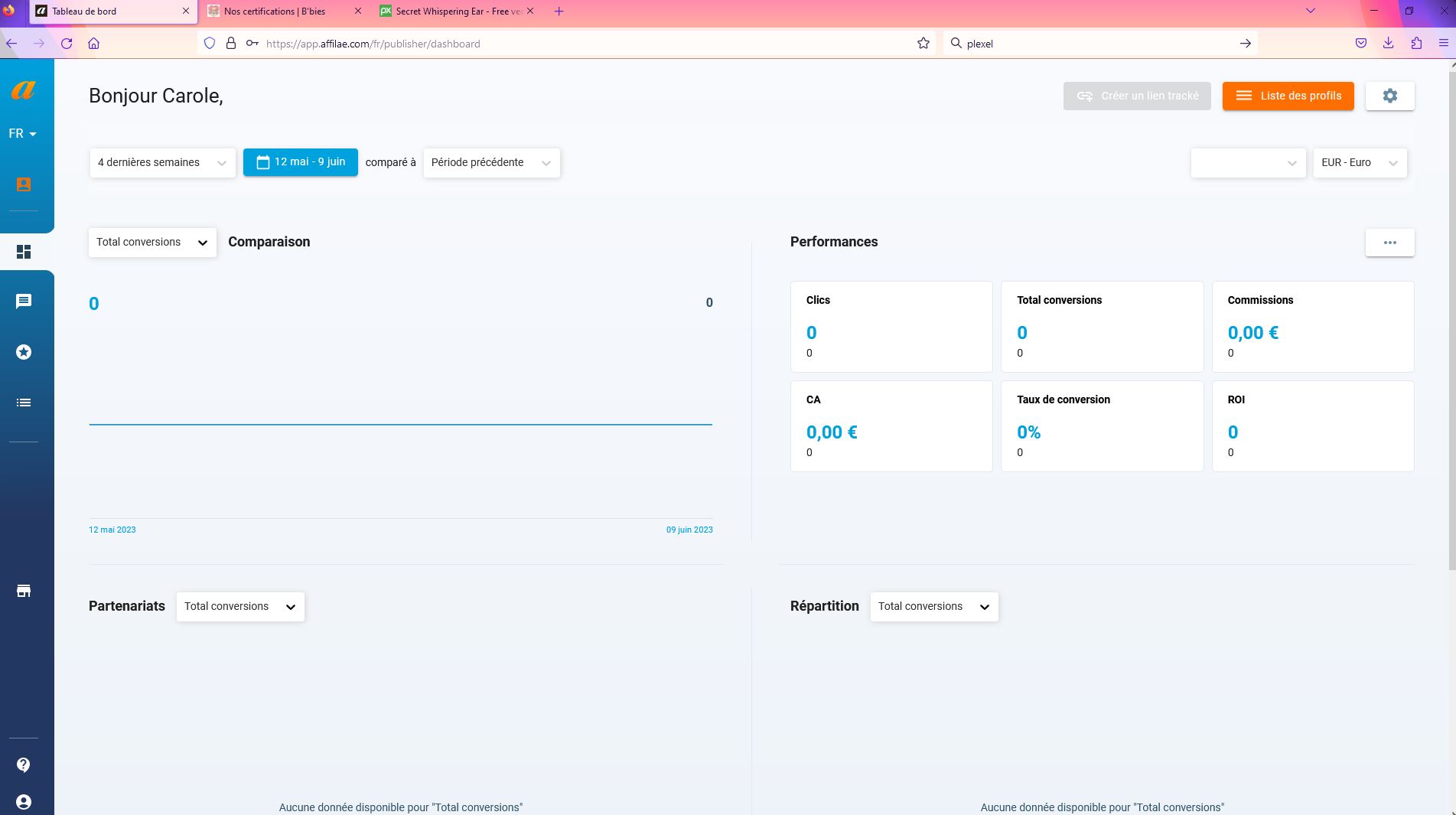 Affilae - 2 - Programme affiliation - Tableau de bord