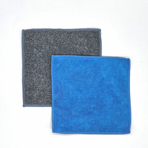 Éponge plate lavable grattante – Bleu