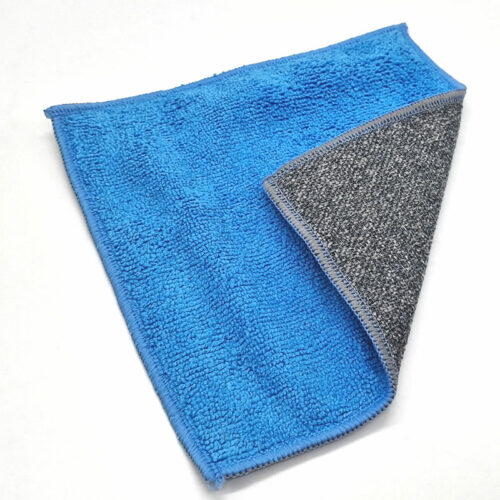 Éponge plate lavable grattante – Bleu