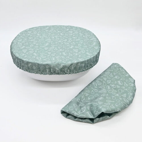 2 Couvre saladier – couvre plat en tissu 24 à 30 cm (L)