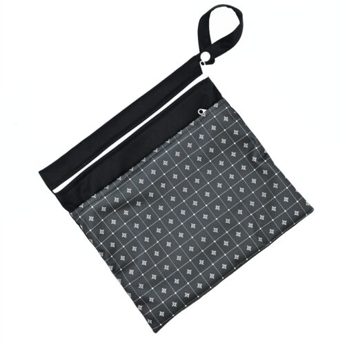 Pochette double (transport culotte menstruelle / serviette lavable) – Carreaux d’Antan