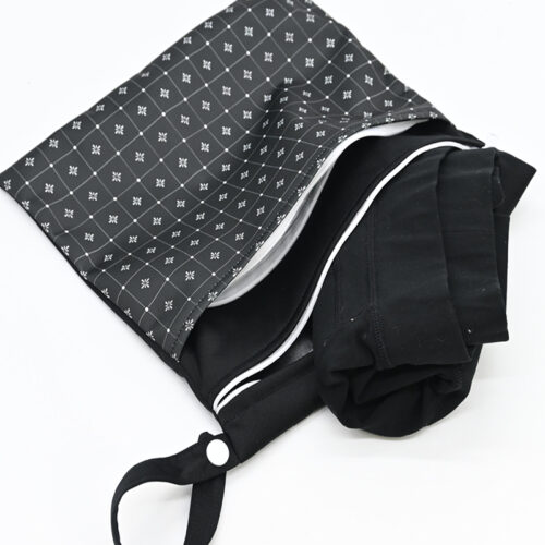 Pochette double (transport culotte menstruelle / serviette lavable) – Carreaux d’Antan