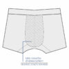 1 boxer absorbant étanche lavable homme – Fuites urinaires légères - Bleu – Image 2