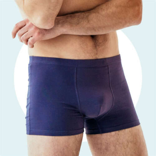 1 boxer absorbant étanche lavable homme – Fuites légères – Bleu