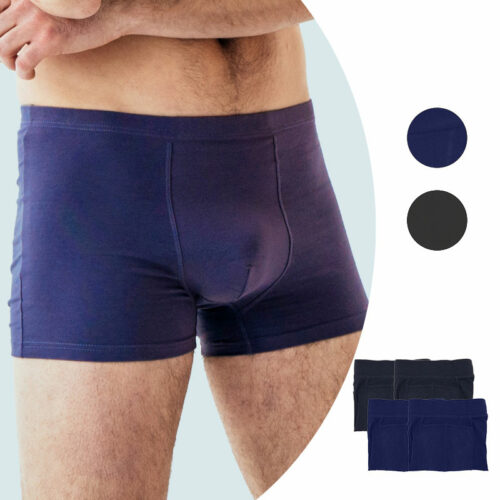 4 boxers absorbants étanches lavables homme – Fuite urinaire