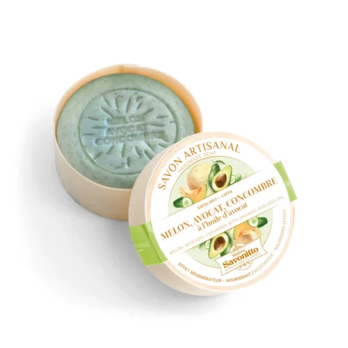 Exfoliant solide Melon Avocat et concombre – Maître Savonitto – 100gr