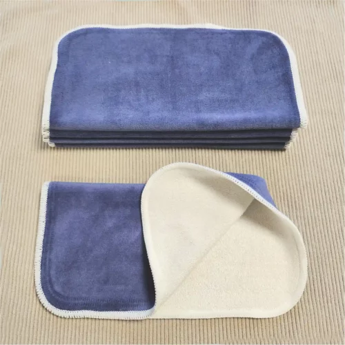 5 grandes lingettes lavables – Velours et viscose de bambou