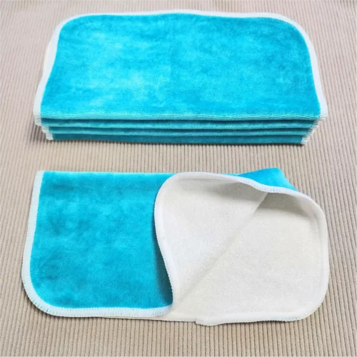 5 grandes lingettes lavables – Velours et viscose de bambou