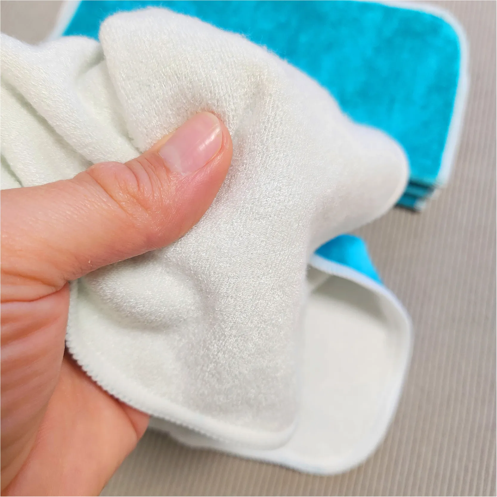 5 grandes lingettes lavables - Velours et viscose de bambou – Image 6