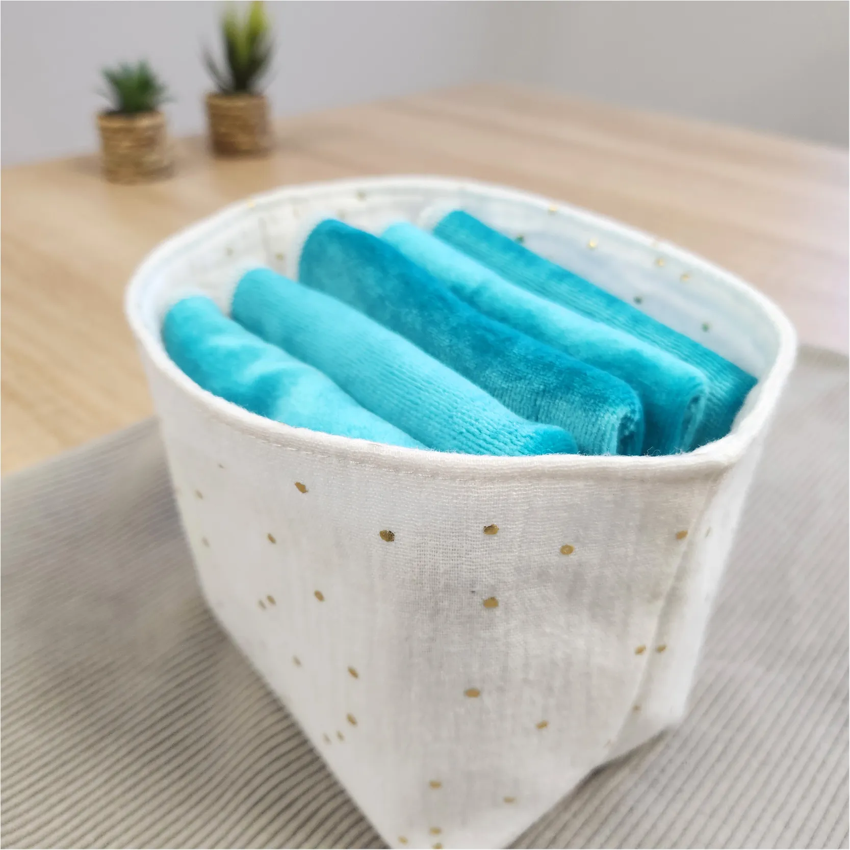 5 grandes lingettes lavables - Velours et viscose de bambou – Image 13