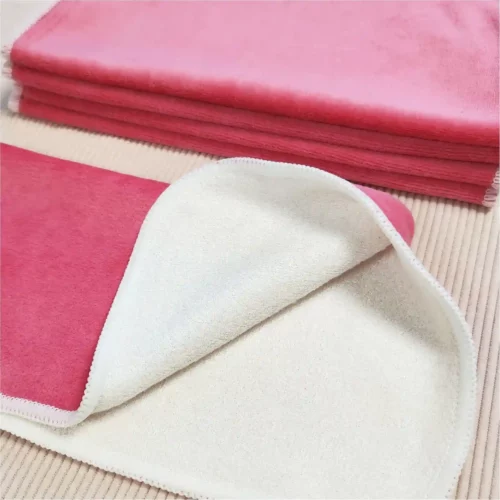 5 grandes lingettes lavables – Velours et viscose de bambou