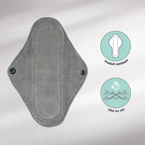 5 serviettes hygiéniques lavables (Gamme S) – Flux léger à moyen