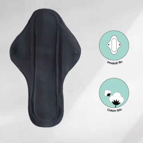 5 serviettes hygiéniques lavables  (Gamme M) – Flux moyen à fort