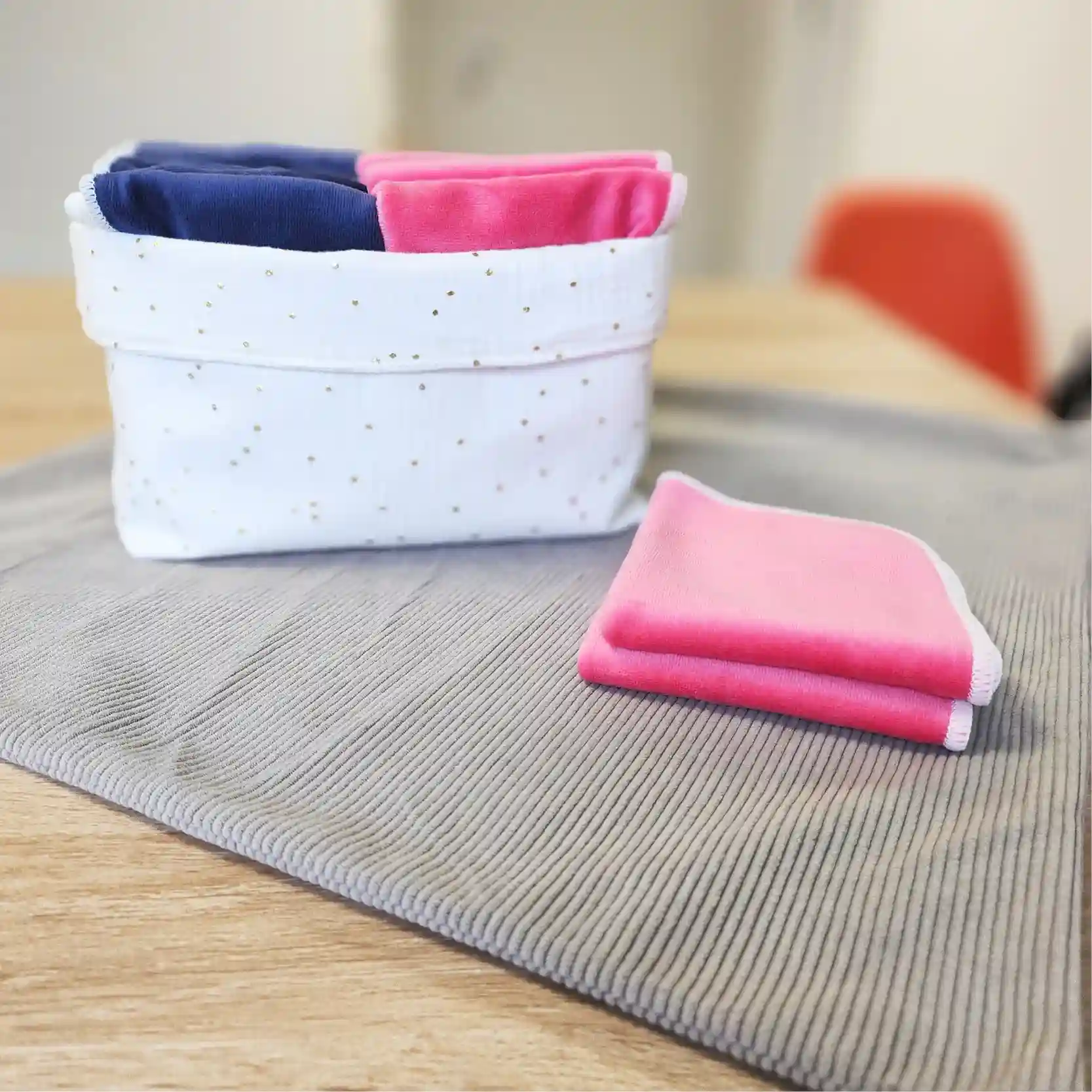 5 grandes lingettes lavables - Velours et viscose de bambou – Image 8