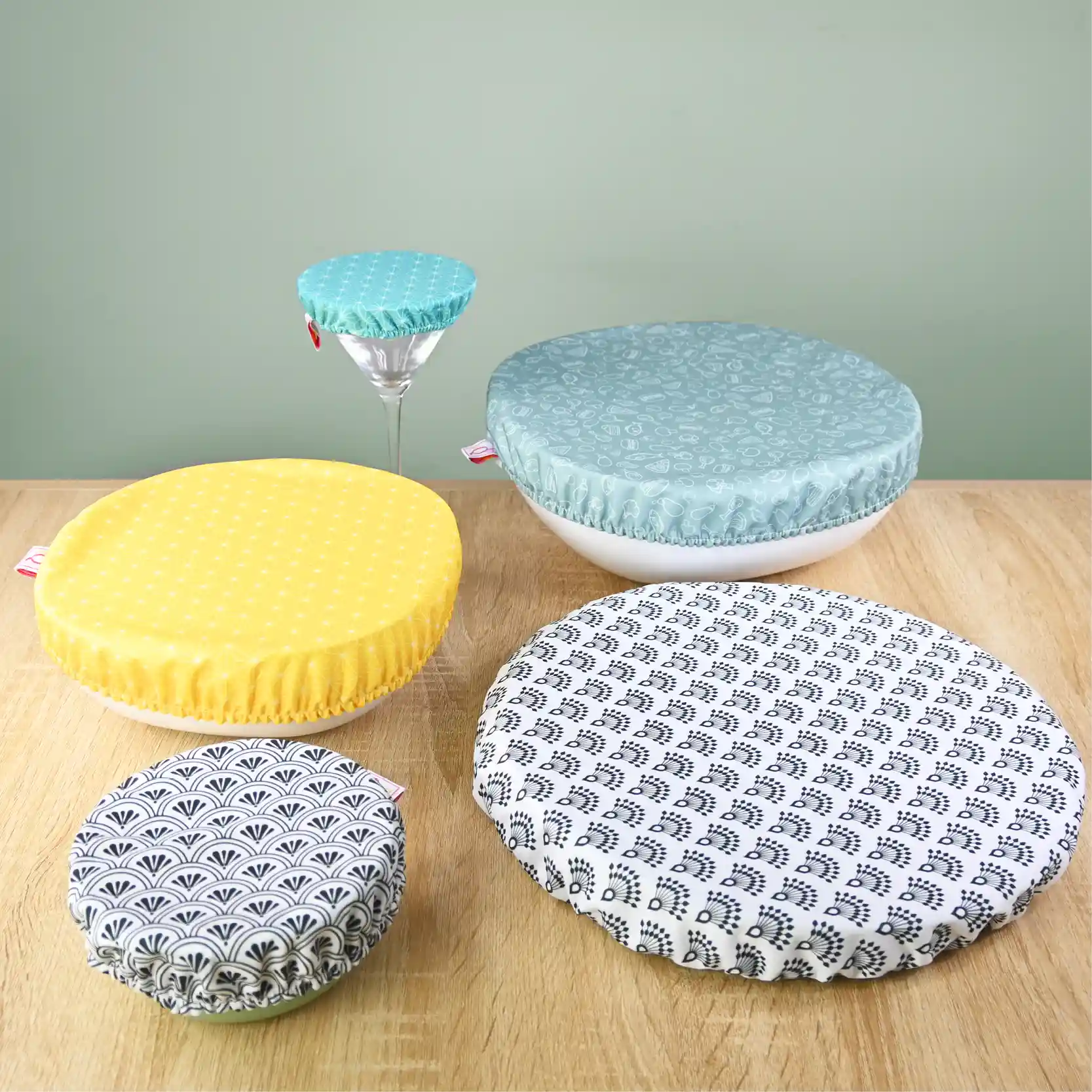 2 Couvre saladier - couvre plat en tissu 24 à 30 cm (L) – Image 11