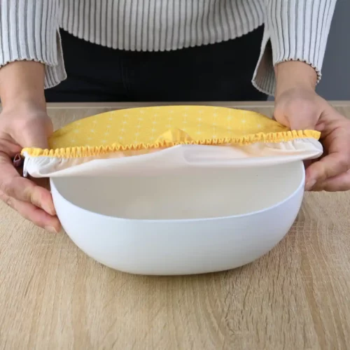 2 Couvre saladier – Charlotte, couvre plat en tissu 18 à 24 cm (M)