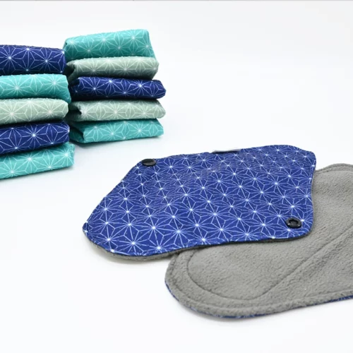 5 serviettes hygiéniques lavables (Gamme S) – Flux léger à moyen