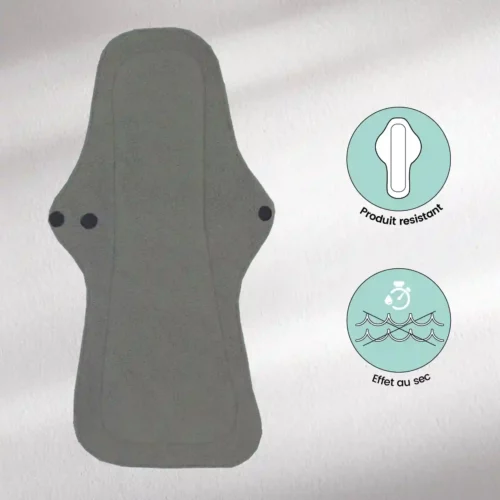 1 serviette hygiénique lavable (Gamme L) pour maternité, nuit