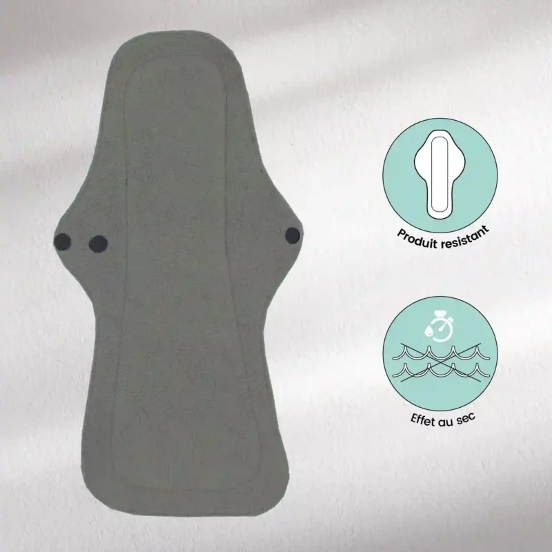 1 serviette hygiénique lavable (Gamme L) pour maternité, nuit – Image 4
