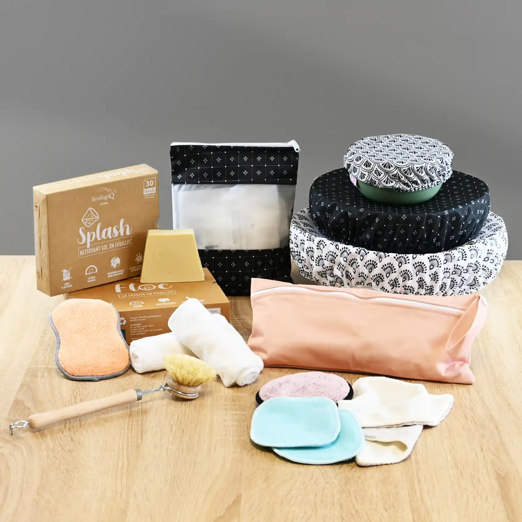 Kit Découverte Mix Maison Zéro déchet : Cuisine, salle de bain, entretien 17 pièces