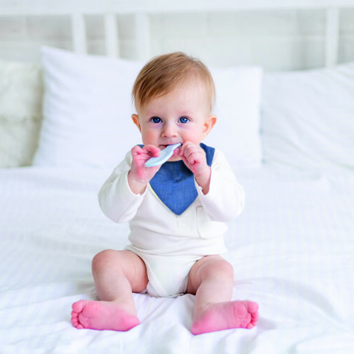 Lot de 2 bavoirs bandanas, idéal salive poussée dentaire – Gaze de coton et bambou – A choisir