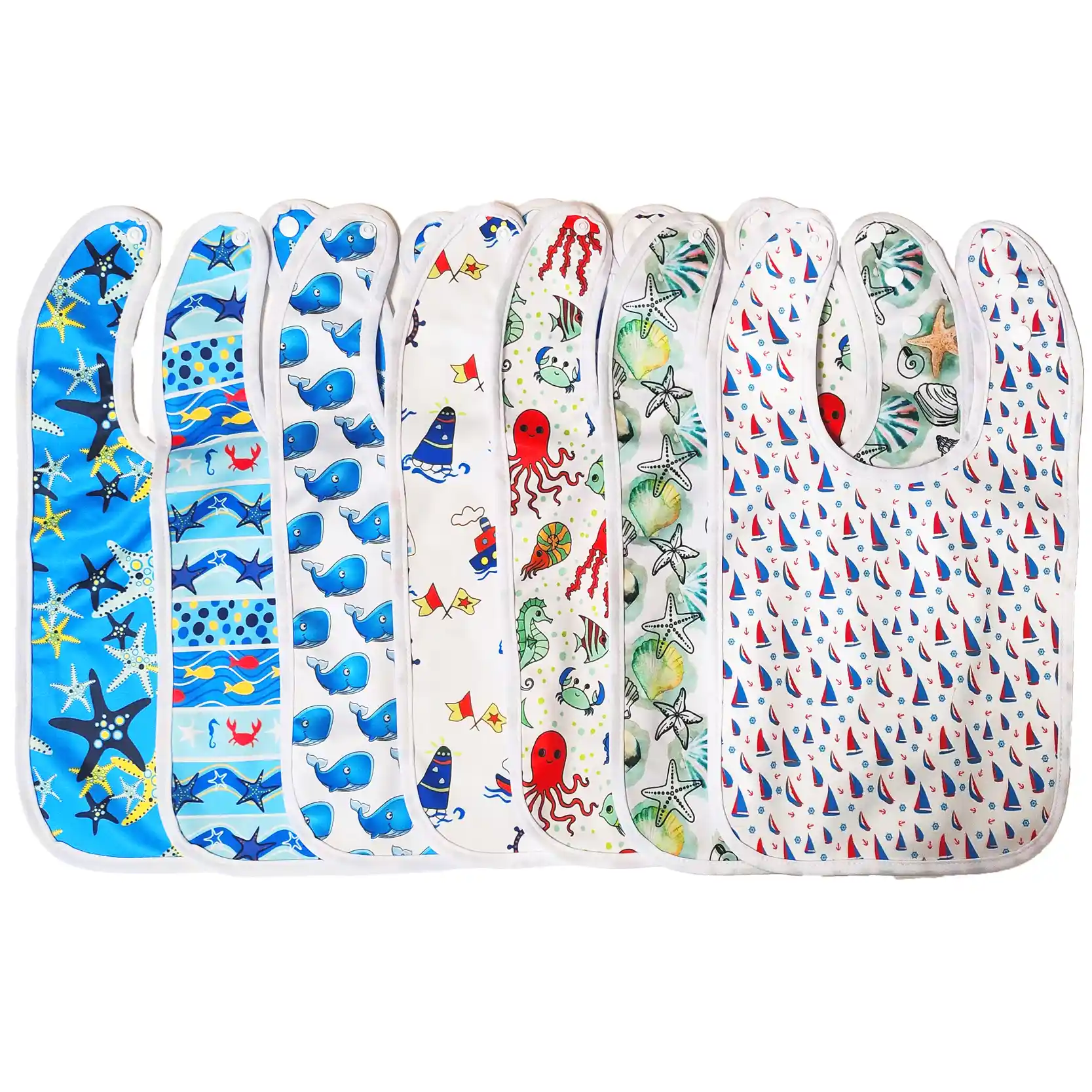 7 Bavoirs imperméables – coloris au choix – Image 4