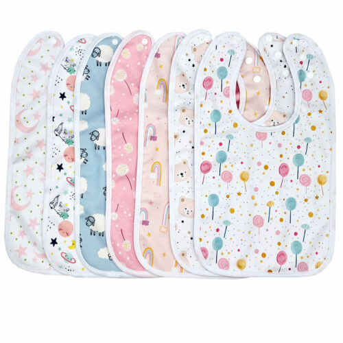 7 Bavoirs imperméables – coloris au choix