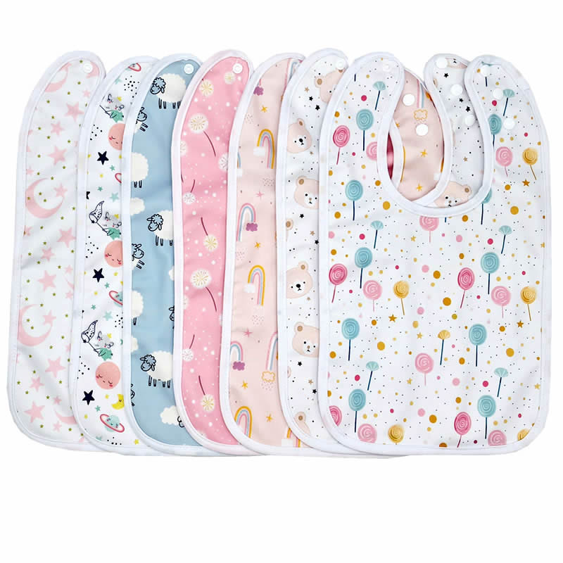 7 Bavoirs imperméables – coloris au choix – Image 2