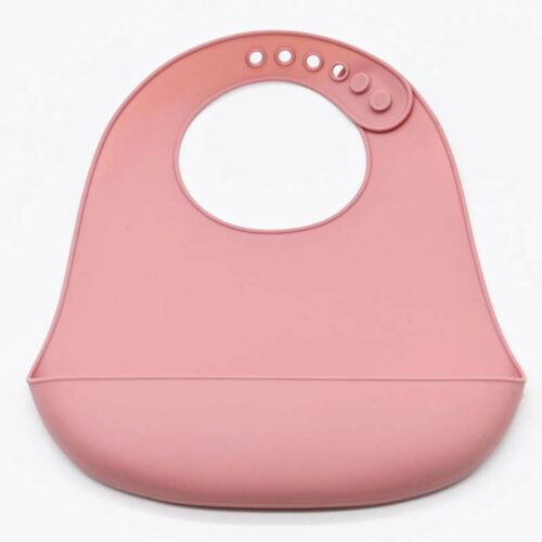 Bavoir en silicone avec récupérateur – coloris au choix