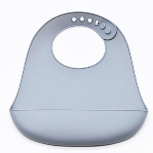 Bavoir en silicone avec récupérateur – coloris au choix