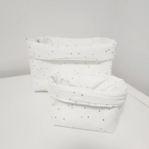 Duo de panières – Double gaze de coton