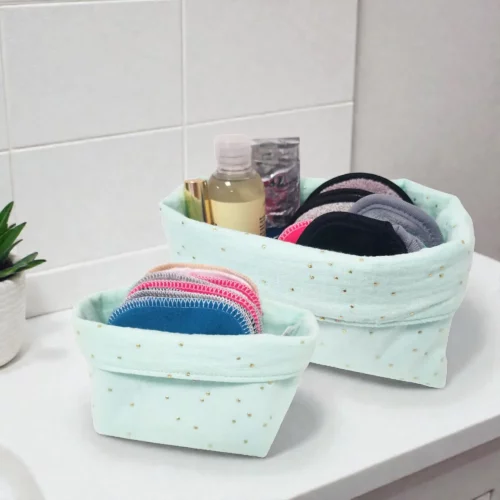 Duo de panières – Double gaze de coton