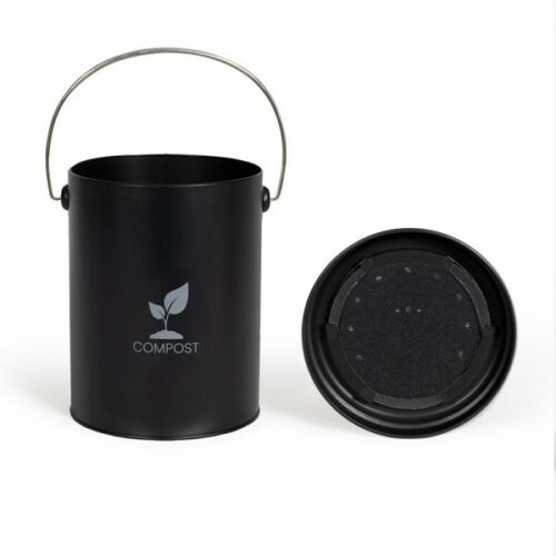 Seau à compost de cuisine 6L – LIVOO – Noir