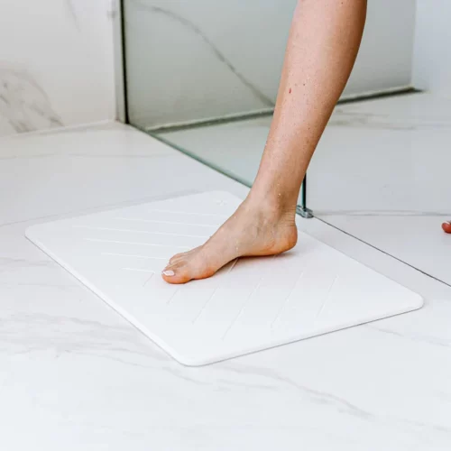 Tapis de bain en pierre de diatomite (Sable blanc)